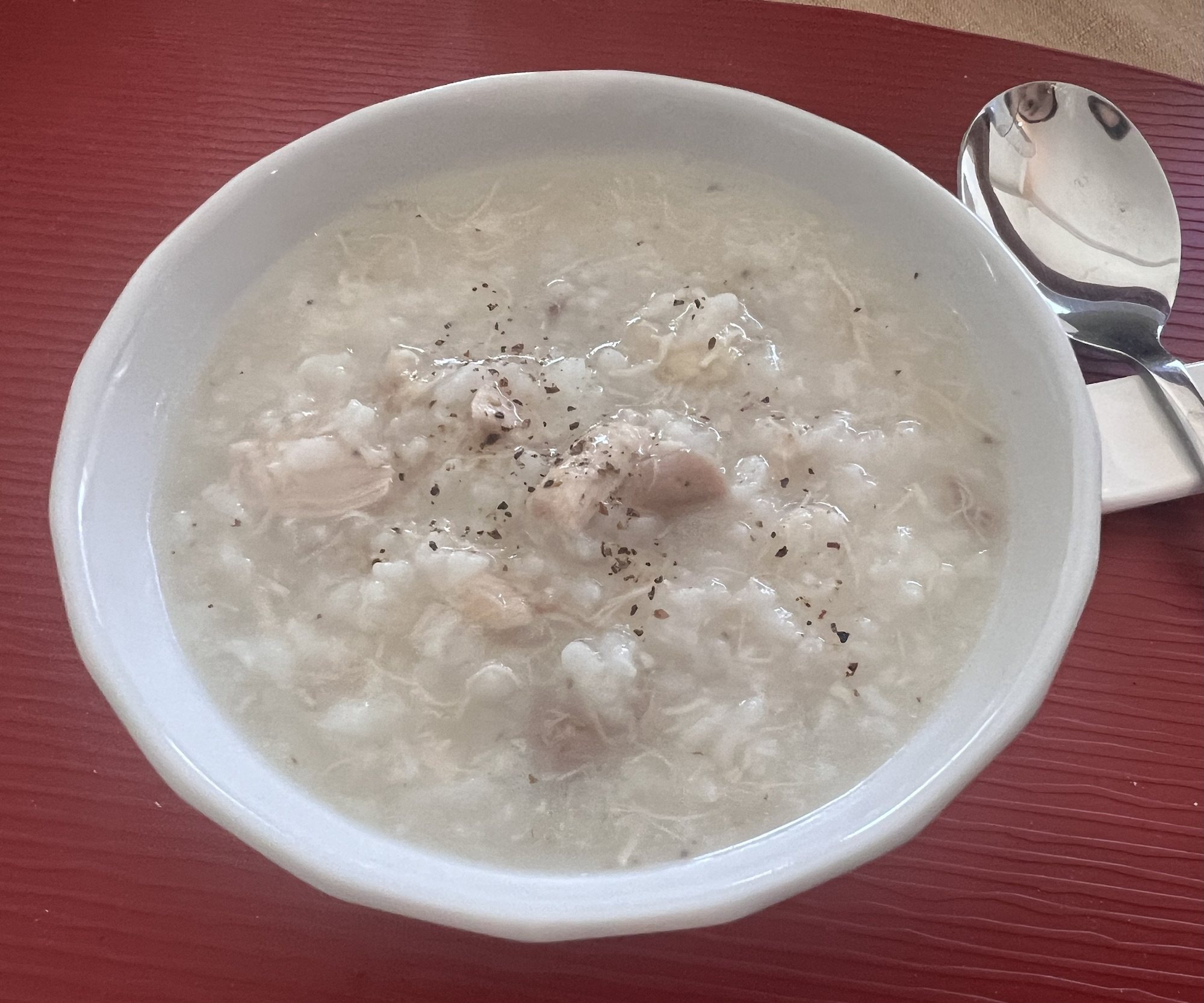 Chicken Porridge Using Costco Chicken Thighs (Dakjuk)